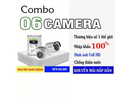 TRỌN BỘ 6 CAMERA HIKVISION